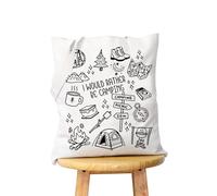 KUIYAI Bolsa de la compra para campistas, regalo de aventura al aire libre, con texto en inglés "I'd Rather Be Camping (beCampig)