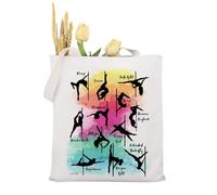 KUIYAI Bolsa de regalo para bailarina de poste con estampado de movimientos y posturas, Pole Dance Poseuk, middle