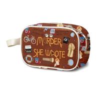 KUIYAI Bolsa organizadora con temática de misterio de asesinato, regalo inspirado en el programa de televisión de asesinato, bolsa de aseo transparente para fiesta de Halloween (ella escribióTMUK)