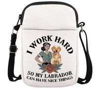 KUIYAI Bolso bandolera de lona reutilizable para perro, mamá, regalo veterinario (myLabrador)