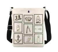 KUIYAI Bolso cruzado inspirado en la música, regalo musical de teatro para nerd del teatro, regalos de intérprete, regalo de actor y actriz (llave de sombrero del Reino Unido)