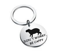 KUIYAI Capybara Gift Capybara Llavero Don't Worry Be Cappy Capybara Lover Gift Animal Lover Gift, Be Cappy Reino Unido