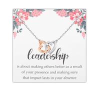 KUIYAI Collar con cita de liderazgo, líder del equipo, joyería, regalo para profesor, supervisor, compañero de trabajo, regalo de despedida, L, Metal, No es una piedra preciosa