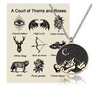 KUIYAI Collar inspirado en la serie Book de Velaris City Of Starlight, regalo de corte nocturno, regalo para amantes de los libros, Cobre