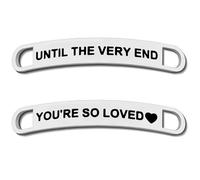 KUIYAI KUYAI Until The Very End You're So Loved - Etiquetas inspiradoras para zapatos de concienciación sobre el cáncer para mujeres (tan amadas)