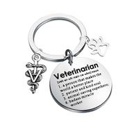 KUIYAI Llavero de definición veterinaria para veterinario, regalo de agradecimiento a veterinarios, regalos de médico animal (veterinarianNounUK)