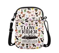 KUIYAI MAOFAED - Bolso cruzado de chihuahua con texto en inglés «I've Got Friend in Low Place», regalo divertido para dueños de perros, regalos para amantes de los perros (chihuahuaClubUK)