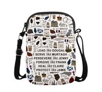 KUIYAI MAOFAED - Regalo inspirado en la serie de televisión retro, regalo de Escocia, regalos de la serie de libros, bolsa cruzada para amantes de los libros, regalos de fanatismo (plomo como Reino