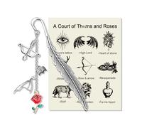 KUIYAI Marcapáginas de fantasía para los amantes de los libros, regalo Velaris, The Star Who Listen, Night Court The City of Starlight, regalos de Rhysand (ala de rosa)