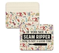 KUIYAI Portatarjetas Quilter Seamstress Designer Gift If You See A Ripper Now is Not A Good Time Card Wallet (Seam Ripper)