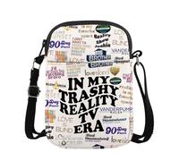 KUIYAI Regalo de programa de telerrealidad, bolsa cruzada In My Trashy Reality Show Era, regalo de televisión de realidad, regalo de televisión Bravo, Reality Tvcbuk, SMALL