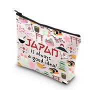 KUIYAI Regalo de viaje sorpresa de Japón, regalo de vacaciones de Japón, regalo de viaje de Japón, bolsa de maquillaje con cremallera para los amantes de la cultura japonesa, Buena idea de Japón, moda