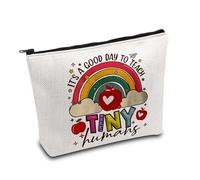 KUIYAI Tiny Humans Tamer Gift Day Care Teacher Gift It's A Good Day to Teach Tiny Humans Organizador Bolsa para Profesor, Enseña a Tiny Humanuk, moda