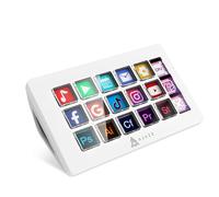 KUIYN AKP153 Studio Deck, Stream Controller, 15 Macro Keys, Trigger Actions in Apps and Software Like OBS, Twitch, YouTube, Custom Console for Live Streaming, Photo and Video Editing, PC/Mac (White)