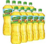 Kujawski Aceite de colza 1L x 10 | Aceite de colza | Aceite de colza | Aceite de colza 10L - Aceite de colza premium n.º 1 en Polonia + 5 x polvo de horneado orgánico de 15 g - Planet