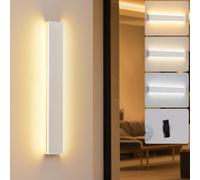 KUKAK aplique de 20W Pared Interior iluminación,Up Down aplique LED para interiores,Lampara de Pared 3000K/4000K/6000K,Luz Pared Aluminio para pasillos,salones,dormitorios,escaleras,IP20 66cm blanco