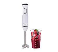 KUKEN Batidora De Mano 750W Inox Con Vaso Medidor 800Ml, Minipimer Turbo Con Regulador De Velocidad, Batidora Brazo Desmontable De Acero Inoxidable Para Triturar, Mezclar Y Picar Hielo