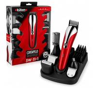 KUKEN Cortapelos Hombre Multifunción 11 En 1, Máquina De Cortar Pelo Hombre Y Barba Recargable, Cortapelos Con Cuchillas De Acero Inoxidable, Perfilador, Afeitadora Y Accesorio Nariz