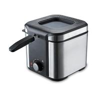 KUKEN Freidora INOX 900W, Tapa Cristal 1L