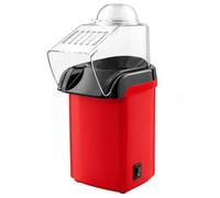 KUKEN Palomitero Eléctrico 1200W, Máquina Palomitas Sin Aceite, Palomitera | Funciona por aire caliente: 50 g maíz listos en 2 minutos. Incluye cubilete medidor, tapa y diseño compacto rojo y negro