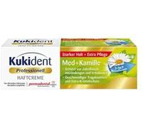 Kukident Crema adhesiva profesional Med + manzanilla - Adhesivo para dentaduras postizas - Sujeción fuerte, protección extra de encías - 1 x 40 g