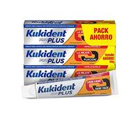 Kukident Plus Doble Acción Adhesivo para prótesis dentales, Pack de 3