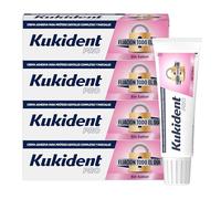 Kukident Pro Fijación Todo El Día Sin Sabor Crema Adhesiva Para Prótesis Dentales Completas Y Parciales - 4x47 g