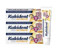 Kukident Pro Ultimate Crema Adhesiva Para Prótesis Dentales Completas Y Parciales Sin Sabor - 3x40 g