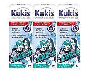 Kukident tirantes limpiador 60, 3-pack (3 x 60 piezas)