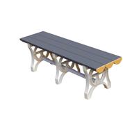 KUKIXKK Outdoor Bench, 800KG Capacity Patio Seating, Easy-Clean Garden Park Chair for Swimming Pool, Gym, and Backyard Lounge(Dark Gray,L:150cm/59in)