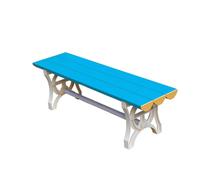 KUKIXKK Outdoor Bench, 800KG Capacity Patio Seating, Easy-Clean Garden Park Chair for Swimming Pool, Gym, and Backyard Lounge(Cyan,L:120cm/47in)