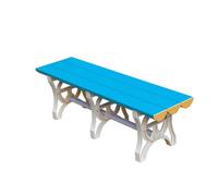 KUKIXKK Outdoor Bench, 800KG Capacity Patio Seating, Easy-Clean Garden Park Chair for Swimming Pool, Gym, and Backyard Lounge(Cyan,L:180cm/71in)