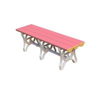 KUKIXKK Outdoor Bench, 800KG Capacity Patio Seating, Easy-Clean Garden Park Chair for Swimming Pool, Gym, and Backyard Lounge(Pink,L:150cm/59in)