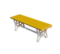 KUKIXKK Outdoor Bench, 800KG Capacity Patio Seating, Easy-Clean Garden Park Chair for Swimming Pool, Gym, and Backyard Lounge(Giallo,L:100cm/39in)