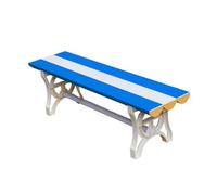 KUKIXKK Outdoor Bench, 800KG Capacity Patio Seating, Easy-Clean Garden Park Chair for Swimming Pool, Gym, and Backyard Lounge(Blue A,L:120cm/47in)