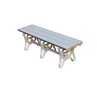 KUKIXKK Outdoor Bench, 800KG Capacity Patio Seating, Easy-Clean Garden Park Chair for Swimming Pool, Gym, and Backyard Lounge(Gray,L:150cm/59in)