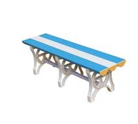 KUKIXKK Outdoor Bench, 800KG Capacity Patio Seating, Easy-Clean Garden Park Chair for Swimming Pool, Gym, and Backyard Lounge(Cyan A,L:150cm/59in)