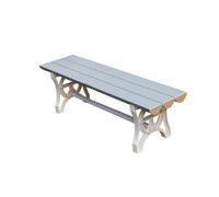 KUKIXKK Outdoor Bench, 800KG Capacity Patio Seating, Easy-Clean Garden Park Chair for Swimming Pool, Gym, and Backyard Lounge(Gray,L:120cm/47in)