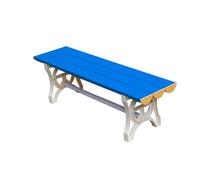 KUKIXKK Outdoor Bench, 800KG Capacity Patio Seating, Easy-Clean Garden Park Chair for Swimming Pool, Gym, and Backyard Lounge(Blauw,L:120cm/47in)