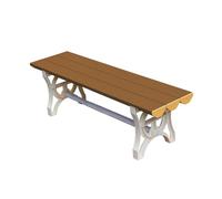 KUKIXKK Outdoor Bench, 800KG Capacity Patio Seating, Easy-Clean Garden Park Chair for Swimming Pool, Gym, and Backyard Lounge(Brown,L:100cm/39in)