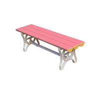 KUKIXKK Outdoor Bench, 800KG Capacity Patio Seating, Easy-Clean Garden Park Chair for Swimming Pool, Gym, and Backyard Lounge(Pink,L:120cm/47in)