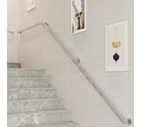 KUKIXKK Pasamanos de Escalera Modernos, pasamanos de Seguridad para Personas Mayores, pasamanos de Seguridad para baño, pasamanos para Interiores.(Silver,14ft/426cm)
