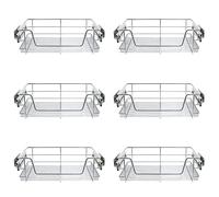 KuKoo - 6 Cestos Metálicos Extraíbles de Cocina para Muebles Armarios de 60cm de Ancho Cajón Telescópico Cocina Cierre Suave Cestas Almacenaje Almacenamiento Organizadores Capacidad 15-20kg por Cesta