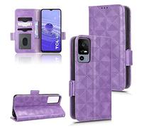 Kukoufey Funda para TCL 40R 5G T771A T771H T771K T771K1 Funda Estuche de Cuero Carcasa de telefono,Funda para TCL 40R,Funda para TCL 40R Funda Protectora Purple