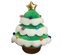 KUKUShining Árbol De Navidad De Peluche, Adorables Muñecos De Peluche con Estrellas Navideños Cojín Decoración Creativa For Fiestas Regalo(Green,35cm/13.8in)