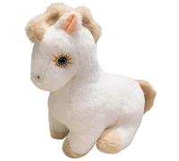 KUKUShining Caballo De Peluche, Poni Suave Y Tierno Peluche Realista Regalo para Habitación Infantil Decoración De Fiesta(White,45cm/17.7in)