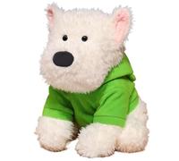 KUKUShining Cachorro Peluche, Lindas Mascotas West Highland Muñecos Juguetes Perros Esponjosos Peluches Kawaii for Decoración Sofá(Green,35cm/13.77in)