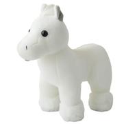 KUKUShining Lindo Caballo De Peluche, Poni Realista De Dibujos Animados Peluche De Poni For Sofá Regalo Relajante(White)