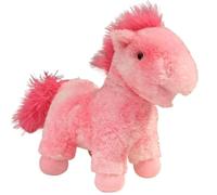 KUKUShining Lindo Caballo De Peluche, Poni Realista Peluche Adorable For Sofá Regalo For El Hogar(Red,22cm/8.6in)