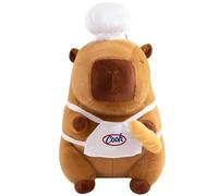 KUKUShining Lindo Juguete De Peluche De Capibara, Realista Suave con Gorro De Chef Muñeco De Peluche Regalo For Niños Y Niñas Cumpleaños Y Navidad(48cm/18.9in)